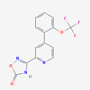molecular formula C14H8F3N3O3 B1418274 3-[4-(2-三氟甲氧基苯基)-吡啶-2-基]-4H-[1,2,4]恶二唑-5-酮 CAS No. 1219453-95-8