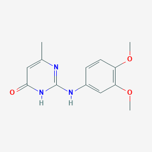 B1418276 2-[(3,4-Dimethoxyphenyl)amino]-6-methylpyrimidin-4(3H)-one CAS No. 1170948-73-8