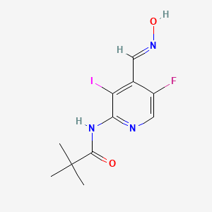 B1418277 (E)-N-(5-Fluoro-4-((hydroxyimino)methyl)-3-iodopyridin-2-yl)pivalamide CAS No. 1300019-69-5