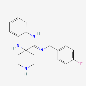 B1418280 N-(4-Fluorobenzyl)-1'H-spiro[piperidine-4,2'-quinoxalin]-3'-amine CAS No. 1170570-49-6