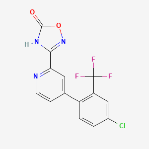 molecular formula C14H7ClF3N3O2 B1418284 3-[4-(4-氯-2-三氟甲基苯基)-吡啶-2-基]-4H-[1,2,4]恶二唑-5-酮 CAS No. 1219454-01-9