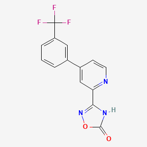 molecular formula C14H8F3N3O2 B1418285 3-[4-(3-三氟甲基苯基)-吡啶-2-基]-4H-[1,2,4]恶二唑-5-酮 CAS No. 1219453-92-5