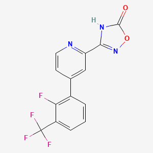 B1418286 3-[4-(2-Fluoro-3-trifluoromethylphenyl)-pyridin-2-yl]-4H-[1,2,4]oxadiazol-5-one CAS No. 1219453-99-2