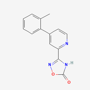 molecular formula C14H11N3O2 B1418287 3-(4-邻甲苯基-吡啶-2-基)-4H-[1,2,4]恶二唑-5-酮 CAS No. 1219454-12-2