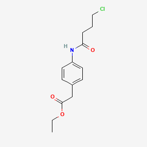 molecular formula C14H18ClNO3 B1418293 乙酸{4-[(4-氯丁酰基)氨基]苯基}酯 CAS No. 2204587-92-6