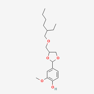 4-(4-{[(2-Ethylhexyl)oxy]methyl}-1,3-dioxolan-2-yl)-2-methoxyphenol