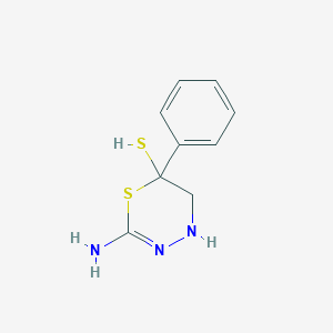 2-Amino-6-phenyl-5,6-dihydro-4H-1,3,4-thiadiazine-6-thiol