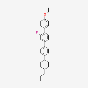 molecular formula C29H33FO B14183122 1-(4-Ethoxyphenyl)-2-fluoro-4-[4-(4-propylcyclohexyl)phenyl]benzene CAS No. 923033-89-0