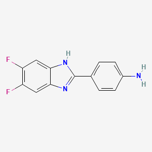 B1418318 4-(5,6-difluoro-1H-1,3-benzodiazol-2-yl)aniline CAS No. 1153806-57-5