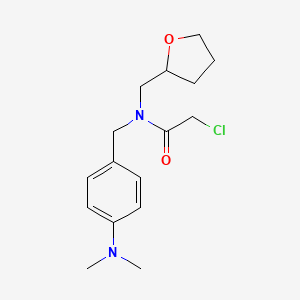 2-chloro-N-[4-(dimethylamino)benzyl]-N-(tetrahydrofuran-2-ylmethyl)acetamide