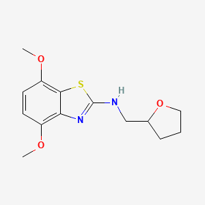 B1418324 4,7-dimethoxy-N-(tetrahydrofuran-2-ylmethyl)-1,3-benzothiazol-2-amine CAS No. 1105194-61-3