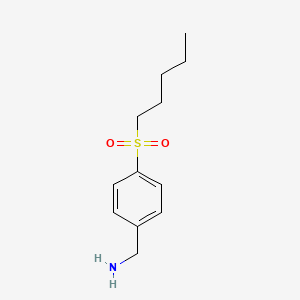 1-[4-(Pentane-1-sulfonyl)phenyl]methanamine