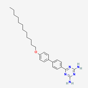 molecular formula C27H37N5O B14183317 6-[4'-(Dodecyloxy)[1,1'-biphenyl]-4-yl]-1,3,5-triazine-2,4-diamine CAS No. 922524-22-9