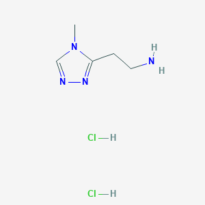 molecular formula C5H12Cl2N4 B1418335 2-(4-甲基-4H-1,2,4-三唑-3-基)乙胺二盐酸盐 CAS No. 1158631-54-9