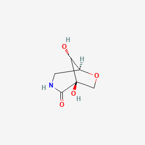 (1R,5S,8R)-1,8-Dihydroxy-6-oxa-3-azabicyclo[3.2.1]octan-2-one