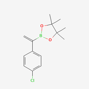 B1418338 2-(1-(4-Chlorophenyl)vinyl)-4,4,5,5-tetramethyl-1,3,2-dioxaborolane CAS No. 850567-54-3