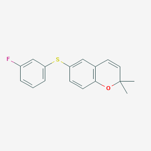 6-[(3-Fluorophenyl)sulfanyl]-2,2-dimethyl-2H-1-benzopyran