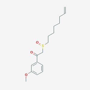 1-(3-Methoxyphenyl)-2-(oct-7-ene-1-sulfinyl)ethan-1-one