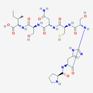 molecular formula C30H48N10O11S B14183435 L-Prolyl-L-histidyl-L-seryl-L-cysteinyl-L-asparaginyl-L-seryl-L-isoleucine CAS No. 915775-38-1