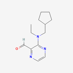 3-[(Cyclopentylmethyl)(ethyl)amino]pyrazine-2-carbaldehyde