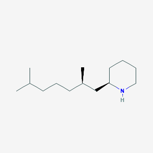 molecular formula C14H29N B14183452 (2R)-2-[(2R)-2,6-dimethylheptyl]piperidine CAS No. 920512-78-3