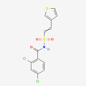 molecular formula C13H9Cl2NO3S2 B14183474 2,4-Dichloro-N-[2-(thiophen-3-yl)ethenesulfonyl]benzamide CAS No. 918635-19-5