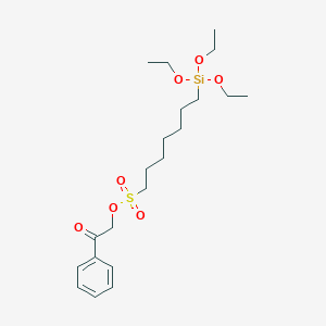 2-Oxo-2-phenylethyl 7-(triethoxysilyl)heptane-1-sulfonate