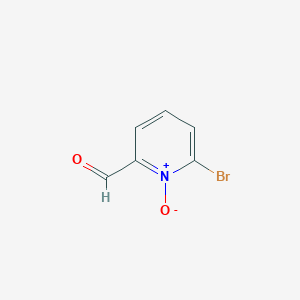 6-Bromo-1-oxo-1lambda~5~-pyridine-2-carbaldehyde