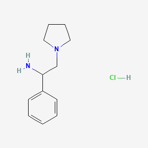 molecular formula C12H19ClN2 B1418352 1-苯基-2-吡咯烷基乙胺盐酸盐 CAS No. 31788-84-8