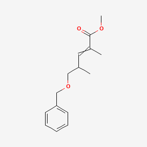 molecular formula C15H20O3 B14183521 Methyl 5-(benzyloxy)-2,4-dimethylpent-2-enoate CAS No. 844664-95-5