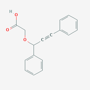 [(1,3-Diphenylprop-2-yn-1-yl)oxy]acetic acid