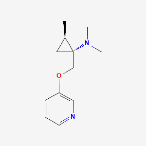 molecular formula C12H18N2O B14183537 (1R,2R)-N,N,2-Trimethyl-1-{[(pyridin-3-yl)oxy]methyl}cyclopropan-1-amine CAS No. 922339-89-7