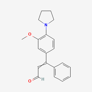 3-[3-Methoxy-4-(pyrrolidin-1-yl)phenyl]-3-phenylprop-2-enal