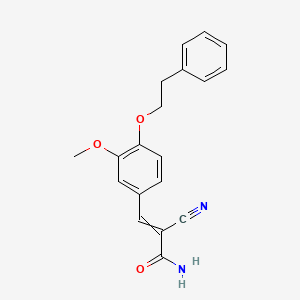 2-Cyano-3-[3-methoxy-4-(2-phenylethoxy)phenyl]prop-2-enamide