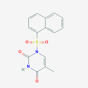 molecular formula C15H12N2O4S B14183586 5-Methyl-1-(naphthalene-1-sulfonyl)pyrimidine-2,4(1H,3H)-dione CAS No. 922502-81-6