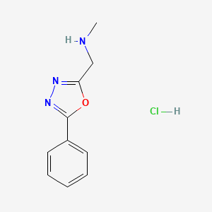 B1418377 Methyl-(5-phenyl-[1,3,4]oxadiazol-2-ylmethyl)-amine hydrochloride CAS No. 1158371-89-1