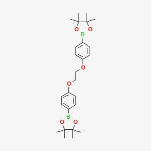molecular formula C26H36B2O6 B1418381 1,2-二(4-硼苯氧基)乙烷，二品醇酯 CAS No. 957061-07-3