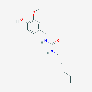 N-Hexyl-N'-[(4-hydroxy-3-methoxyphenyl)methyl]urea