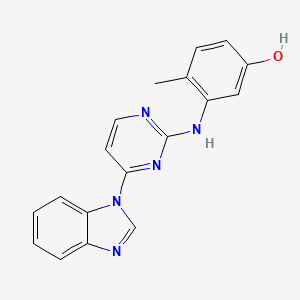 3-{[4-(1H-Benzimidazol-1-yl)pyrimidin-2-yl]amino}-4-methylphenol