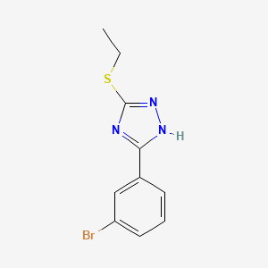 5-(3-Bromophenyl)-3-(ethylsulfanyl)-1H-1,2,4-triazole