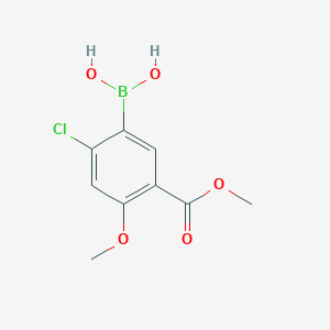 molecular formula C9H10BClO5 B1418394 (2-Chloro-4-methoxy-5-(methoxycarbonyl)phenyl)boronic acid CAS No. 957066-07-8