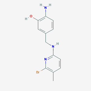 2-Amino-5-{[(6-bromo-5-methylpyridin-2-yl)amino]methyl}phenol