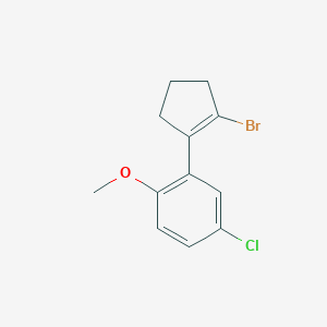 2-(2-Bromocyclopent-1-en-1-yl)-4-chloro-1-methoxybenzene