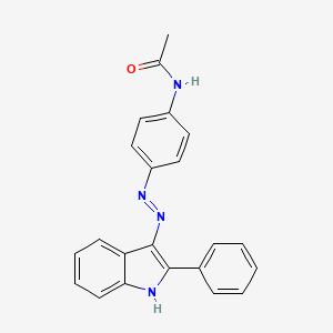 N-{4-[2-(2-Phenyl-3H-indol-3-ylidene)hydrazinyl]phenyl}acetamide