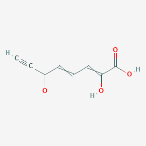 2-Hydroxy-6-oxoocta-2,4-dien-7-ynoic acid