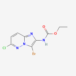 molecular formula C9H8BrClN4O2 B1418403 Ethyl (3-bromo-6-chloroimidazo[1,2-b]pyridazin-2-yl)carbamate CAS No. 1172470-59-5