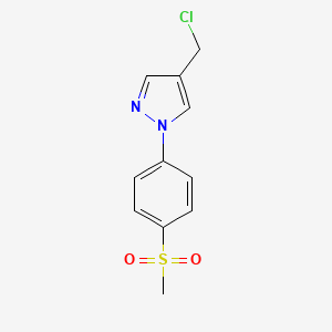 4-(Chloromethyl)-1-[4-(methanesulfonyl)phenyl]-1H-pyrazole