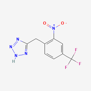 molecular formula C9H6F3N5O2 B14184034 5-{[2-Nitro-4-(trifluoromethyl)phenyl]methyl}-2H-tetrazole CAS No. 922711-85-1