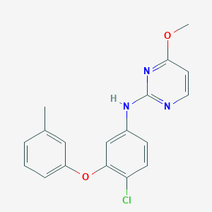 N-[4-Chloro-3-(3-methylphenoxy)phenyl]-4-methoxypyrimidin-2-amine