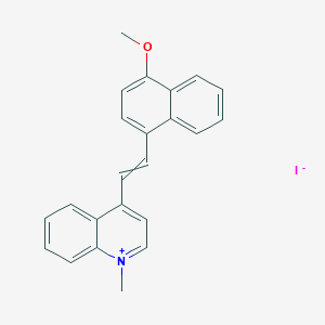 4-[2-(4-Methoxynaphthalen-1-yl)ethenyl]-1-methylquinolin-1-ium iodide